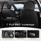 Coverado Car Seat Covers Full Set, Car Seat Protector Waterproof, Nappa Leather Car Seat Cushion, Seat Covers for Cars, Front Seats and Back Universal Fit for Most Cars