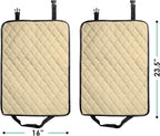 FH Group Faux Leather Auto Seat Back Kick Protectors, Heavy Duty Car Kick Mat for Kids –2-Pack Diamond Stitched Back Seat Protector, Waterproof Protection, Easy to Clean