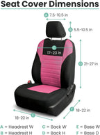 FH Group Automotive Car Seat Covers Front Set Premium 3D Air Mesh Front Seat Covers, Airbag Compatible Universal Fit Interior Accessories for Cars Trucks and SUVs - Pink