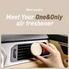 Leather & Metal Car Air Freshener, 2-Way Vent & Hang Design, Refillable Long Lasting Diffuser with 2 Refills, Natural Northern Forest Scent, Stylish Auto Accessory for Cars & SUV