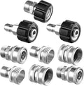 Twinkle Star Pressure Washer Adapter Set, Stainless Steel Quick Disconnect Kit, M22 14 mm Quick Connect Swivel to 3/8'' Quick Connect Fittings, 3/4" to Quick Release 9 Sets