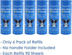 Extra Sticky Large Lint Roller Refills, 6.3'' Giant Lint Roller Refills for Pet Hair, Clothes&Furniture Cleaning, 540 Sheets in Total