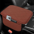 Leopard Cheetah Print African Animal Hunting Auto Center Console Armrest Pad, Car Center Console Cover, Auto Accessories Soft Comfort Armrest Cover Cushion Mat for Most Cars (Brown-K3)