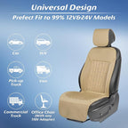 Paffenery 2026 Upgraded Cooling Car Seat Cover Front Seat, 12V-24V Ventilated Cooling Car Seat Cushion, Cooled Seat Cover for Car SUV Truck Universal Fit, Cream Beige
