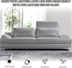 Gray Leather Recoloring Balm with 100ml Mink Oil,Leather Couch Scratch Remover,Leather Repair kit for Vinyl Furniture and Car Interior,Leather Dye Paint,Mink Oil for Leather