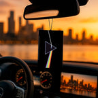 Rocksax Pink Floyd Darkside Hanging Air Freshener – Long-Lasting Vanilla Car Air Freshener for Home & Office – Double-Sided Print Rock Band Memorabilia Car Fresheners