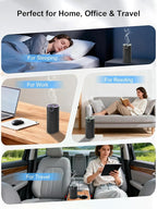 100ML Car Diffuser, USB Rechargeable Battery Operated, Cordless Portable Essential Oil Diffuser with 7 LED Color Lights, 2 Timer Modes