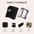 trtl Pillow - Scientifically Proven, Super Soft Neck Support Travel Pillow for Airplanes - Lightweight and Machine Washable - Ergonomic Design for Traveling on Flights, Cars, and Trains - Black