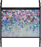 Colorful Flower Car Roof Storage Bag Car Organizer for Car Seat Premium Car Seat Organizer One Size Car Travel Accessories Suitable for Cars, SUVs