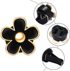 Frienda 6 Pcs Daisy Flower Air Vent Clip Accessories Air Conditioning Outlet Clip Car Air Freshener Dashboard Accessories Charm Car Inter Decor(2.5 cm, 3 cm, 3.3 cm,Black)