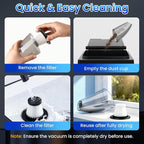 Handheld Vacuum Cordless Car Vacuum Cleaner 11000PA High Power Portable 1.4lbs Lightweight Rechargeable with 2 Filter Multi-Nozzles for Home Office Pet Hair Dust