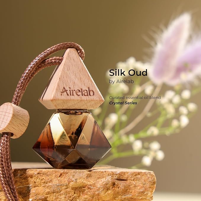 Car Air Freshener 8ml | Perfume Style Freshener Inspired by L.Vitton Ombré nomad Fragrance | Natural Essential Oil Glass Bottle with Wooden Diffuser | Lasts Up to 60 Days