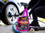 Meguiar's Hot Rims Wheel & Tire Cleaner, Powers Through Brake Dust & Grime - 24 Oz Spray Bottle