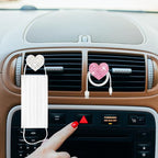 Ouligay 4Pcs Car Air Vent Clip Bling Car Air Freshener Outlet Clip Crystal Heart Shape Decorative for Women