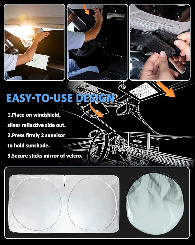 Sunshade for X5 Windshield Sun Shade for BMW X5 2019-2025 2026 Accessories Foldable Front Window Shield Cover Sun Visor Protector Block UV Rays