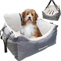 Small Dogs Car Seat Under 25,Fully Detachable and Washable Ultra Soft Carseat Travel Bed, with Clip-on,Two Portable Handle and Storage Pockets Pet Booster Seats,Portable Dog CarTravel Carrier Bed