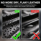 Leather Recoloring Balm and Leather Repair Kit for Furniture, Black Leather Restorer for Couches, Furniture, Car Seats, Leather Paint & Stain for Sofa, Chairs, Bags, and More
