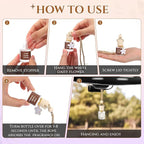 2 Sets Hanging Car Air Freshener and Essential Oil Diffuser, Car Air Freshener Daisy Essential Oil Diffuser Long Lasting Automobile Aromatherapy(White,Iced Vanilla Woods)