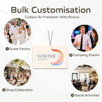 HINFKA 10-1000 Pcs Custom Air Fresheners with Picture – Personalized Double-Sided Car Freshener with Logo or Photo, Bulk Customized Gifts for Business Events and Branding (Horizontal, Personalized)
