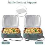 Bodaon Casserole Carriers for Hot or Cold Food, Fits 11"x15"Baking Dish, Portable Warmer for Travel,Insulated Casserole Carrier,Keep Warm Food Containers,Keeps Food Hot for Hours, Pioneer Woman, Green