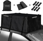 ARKSEN 14 Cubic Hitch Cargo Carrier Bag 500D PVC Waterproof Car Tray Luggage Bag (62.2"x 21.26"x 18.11") with Zipper, 6 Buckles, 10 Straps, Anti-Slip Mat, 6 Door Hooks All Vehicles with/Without Rack