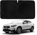 Windshield Sun Shade -Certified 99.87% UVB & 99.02% UVA Car Sun Shade. Award Winning Sunshade - Patented Technology | Compatible for BMW X2 (2018-2023) | Car Shades by Kinder Fluff