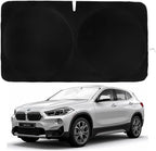 Windshield Sun Shade -Certified 99.87% UVB & 99.02% UVA Car Sun Shade. Award Winning Sunshade - Patented Technology | Compatible for BMW X2 (2018-2023) | Car Shades by Kinder Fluff