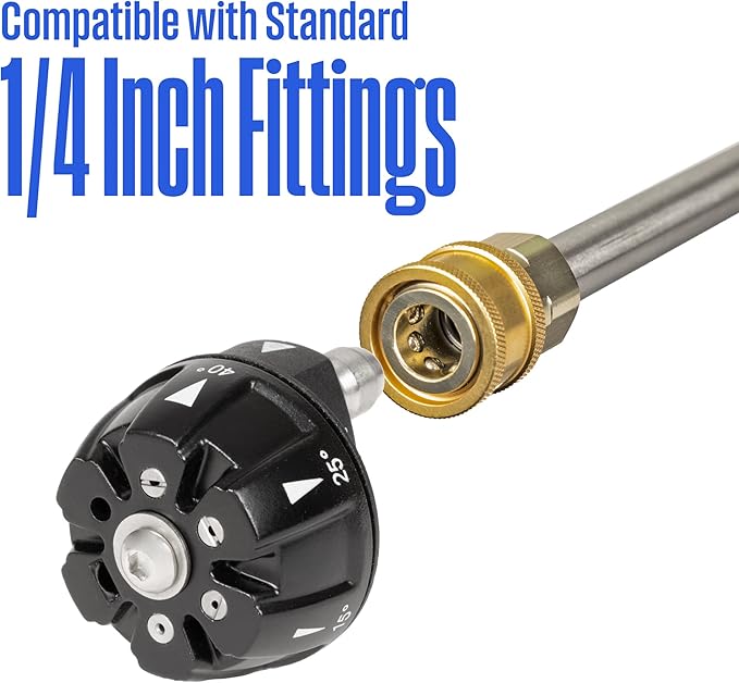 Westinghouse Pressure Washer 6-in-1 Nozzle Attachment - 3600 Max PSI, 1/4” Connector - for Gas and Electric Pressure Washers