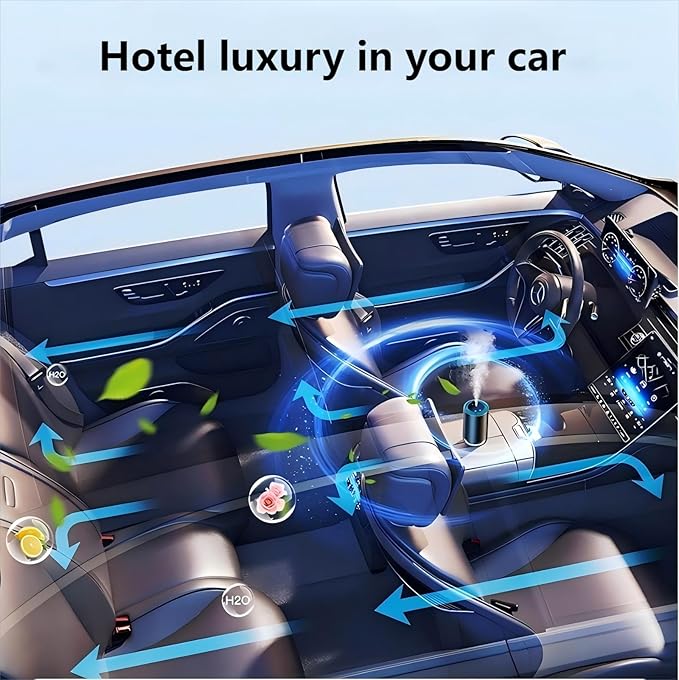 Five-Star Hotel–Inspired Smart Car Air Freshener Refill, 3.4oz (100ml) – Fresh Green Bamboo Scent, Alcohol-Free, No Harmful Additives, Subtle & Refreshing Car Fragrance