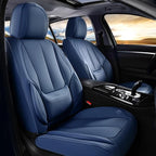 Coverado Seat Covers, Car Seat Covers Full Set, Leather Seat Covers for Cars, Car Seat Protector, Blue Car Seat Covers Front Seats and Back Seats Universal Fit for Most Cars