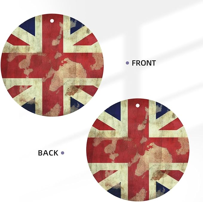 6 Pcs Car Air Fresheners Hanging Scented Cards for Car Fresheners Vintage Union Jack British Flag Car Aromatherapy Tablets Funny Hanging Air Freshener for Car Rearview Mirror Pendant