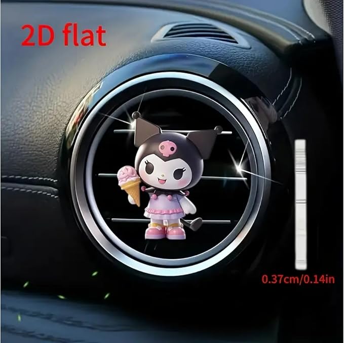 4 Pcs Cute Cartoon Car Air Vent Clip Decorations – Kawaii Car Air Fresheners, Interior Accessories for Women and Men – Cute Car Dashboard Decor, Personalized Gift