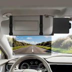 Veharvim Sun Visor Extender for Car (Polarized, UV400, PC Lens, Side Sunshade, Straps&Adjusters), Car Visor Extender Sun Blocker, Visor Extender Attachment, Anti-Glare for Safe Driving(Driver Side)