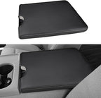 INTGET Center Console Armrest Cover for 2026 Ford F150 Accessories 2015-2023 2024 2025/for F250 F350 F450 F550 2017-2026 40/20/40 Jump Seat Car Arm Rest Lid Seat(black stitches, 2015-2026 Jump Seat)