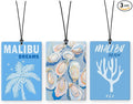 Lacama Blue Coastal Beach Car Air Freshener 3Pcs, Coastal Malibu Palm Tree Oyster Coral Cars Scents Air Freshener for Women Girls Gifts, Preppy Beach Car Accessories Interior Mirror Decor Hanging