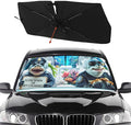 Socira Funny Sharks Car Windshield Sunshade Umbrella Foldable Umbrella Sun Shade Windshield Cover Sunshade Car Accessories Blocks Uv Rays Keeps Cool (57" X 30")