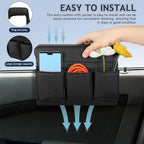 2Pcs Car Armrest Cushion Pads Memory Foam Car Interior Armrest Support for Side Door Center Console Auto Accessories 8.66X7.09X8.66 Inches