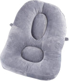 WalterDrake Posture Support Back Cushion – Designed for Back Pain Relief in Any Seat - Light Gray