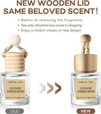 C Classy Car Air Freshener Hanging 2 Pack, Leathery Sandalwood Essential Oil Diffuser for Cars, Cute Car Accessories, Long-Lasting Fragrance, C ar Air Fresheners for Women & Men Gift, Made in USA