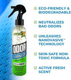 Sweat X Sport Extreme Odor Spray – Multipurpose Deodorizer for Stinky Shoes, Clothes, Sports Equipment & All Fabrics – Concentrated Formula, No Washing Required - Active Fresh Scent – 8 Fl Oz
