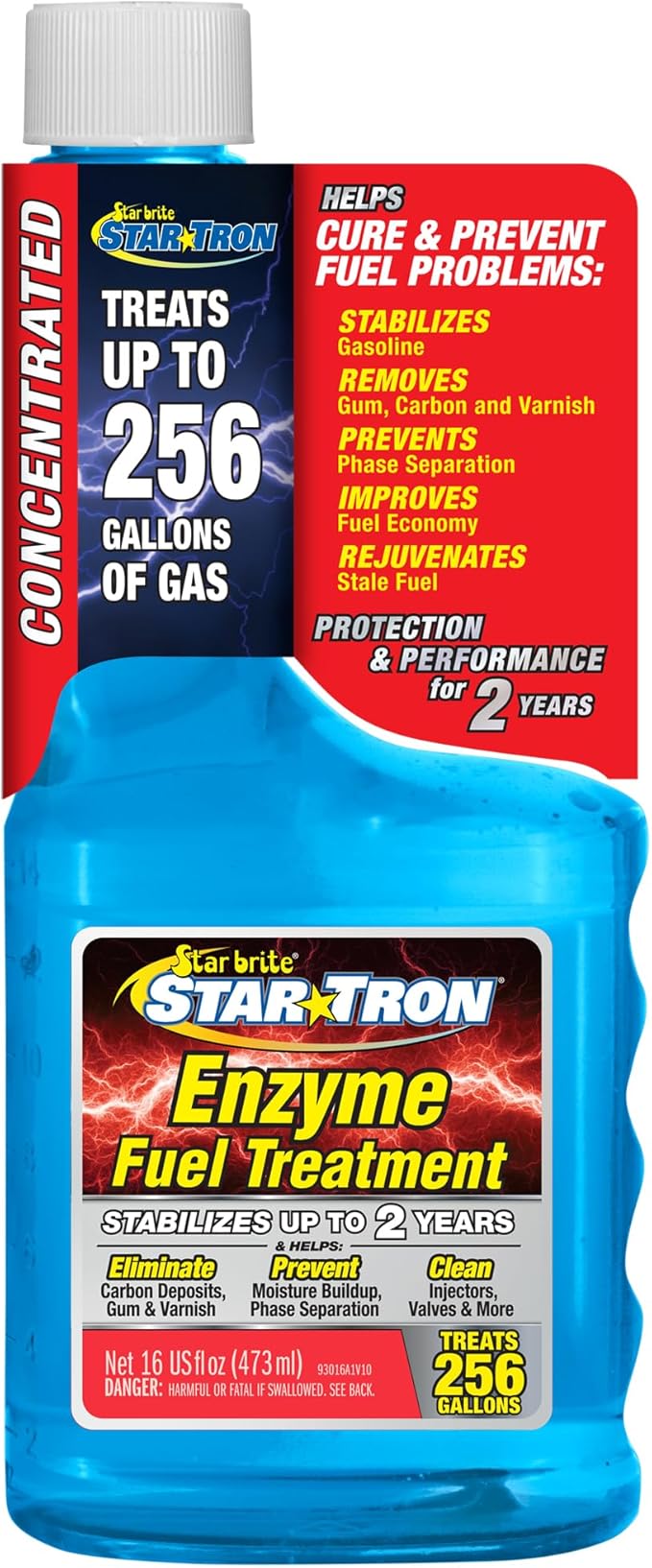 Star Tron Enzyme Fuel Treatment Concentrate – Designed to Help stabilize Gasoline and Support Ethanol Fuel Performance