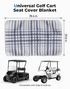 KEMIMOTO Universal Golf Cart Seat Towel Blanket Covers for All Weather, Compatible with EZGO, Club Car and More 2-Seat Golf Carts