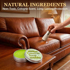 Furniture & Leather Repair Salve with Brush, Wood, Vinyl, Leather, Polisher, Cleaner and Conditioner for Furniture, Saddle, Moisturizer, Restorer for Car Seat, Couch, Shoe, Purse, Boot - 8oz