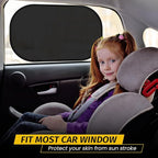 4 Pack Car Window Shade - 20″ × 12″ Car Side Window Covers for Baby, Cars Window Sun Shade, Glare Shield and UV Rays Protection for Your Child, Mesh Window Shades for Baby