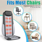 Shiatsu Back Massager with Heat, Massager Chair Pad for Pain Relief Deep Tissue with Smart Timer, Kneading Seat Cushion Vibration for Office, Home, and Travel Use