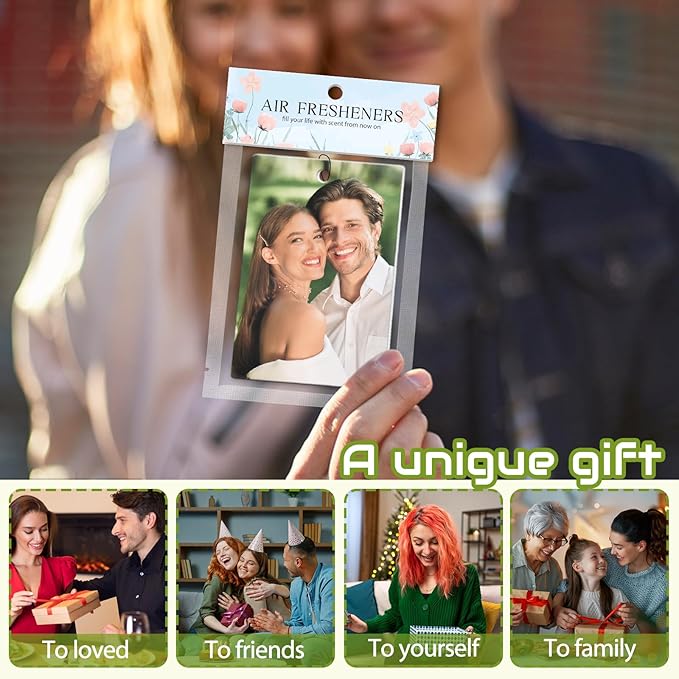Custom Air Fresheners with Picture, Personalized Air Freshener for Cars, Customized Photo Gift with Scents for Family and Lovers
