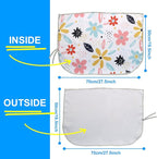 Car Window Shades for Side Windows Baby and Kids,Car Back Window Sun Shade Covers,Strong Magnetic Sunshades Curtains for Truck,27.5" x 19.5" (Flower)