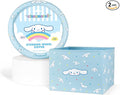 Sanrio Cinnamoroll Car Trunk Organizer & Steering Wheel Cover Set – Cute, Non-Slip, Soft Grip Car Accessories for Women – Collapsible Storage Bin for Groceries, Tools & Travel – 12.5"L x 12.5"W x 9"H