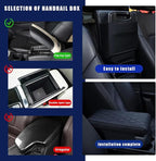 Ziciner Car Center Console Cover, Leather Memory Foam Armrest Cushion Protection Pad, Waterproof Hand Rest Pillow with Height Increase, Universal Accessory for Most Car (Black)