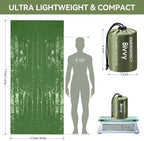 Esky Emergency Sleeping Bag, Survival Bag Portable Thermal Bivy Sack, Waterproof Lightweight Emergency Blanket Survival Gear with Compass for Camping Hiking Outdoor Adventure